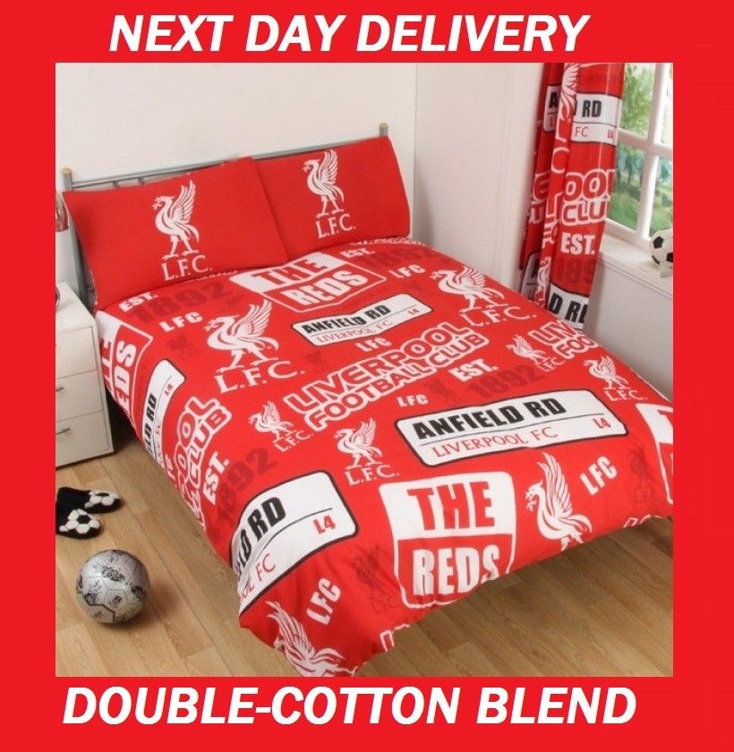 Bedding Red Football Double Duvet Cover Set New Soccer Duvet